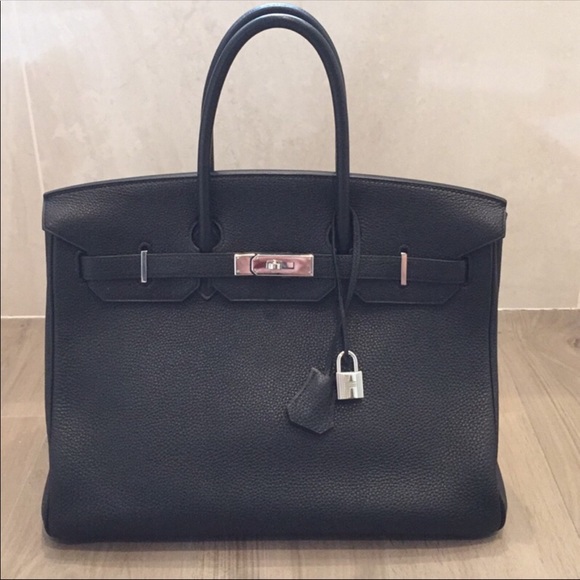 Hermes birkin 35 cm black togo leather. - Picture 2 of 11